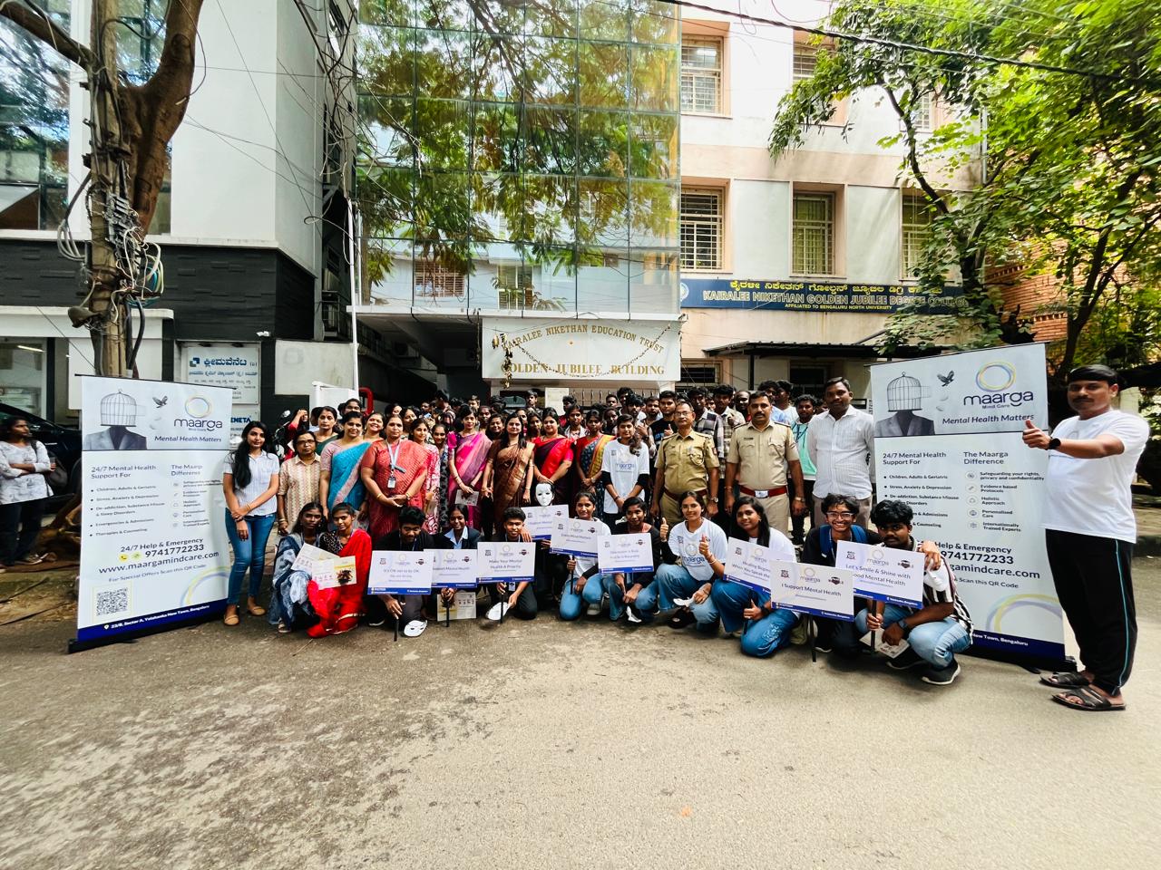 Maarga Mind Care Marks World Mental Health Day with Citywide Awareness Drive across Bengaluru with Bangalore City Police