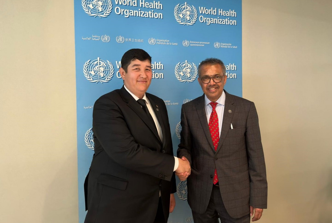 Turkmenistan’s health minister meets the Director General of WHO in Geneva