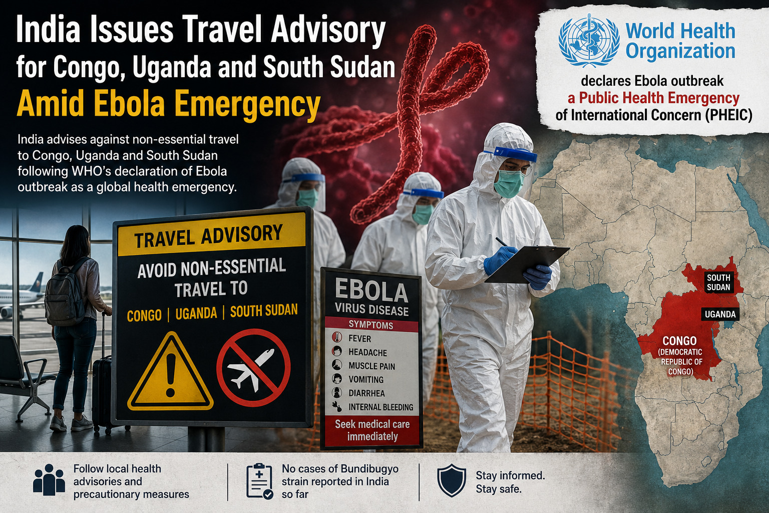 India Issues Travel Advisory for Congo, Uganda and South Sudan Amid Escalating Ebola Emergency